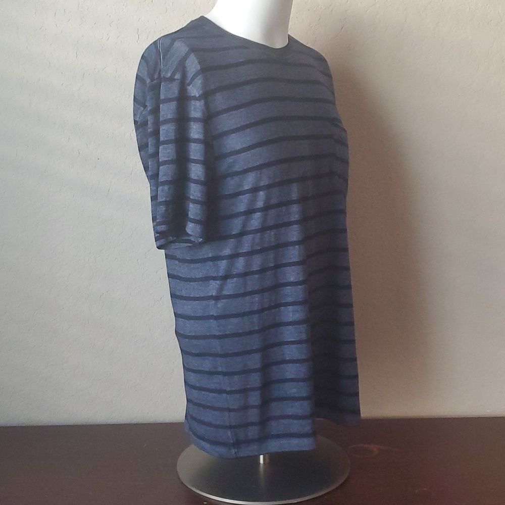 NWT Lucky Brand Venice Burnout, Black/Grey Striped, M, w/pocket - Picture 6 of 14